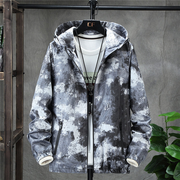 Men&amp;#039;s jackets spring camouflage jacket casual jacket men&amp;#039;s hooded luminous zipper jacket