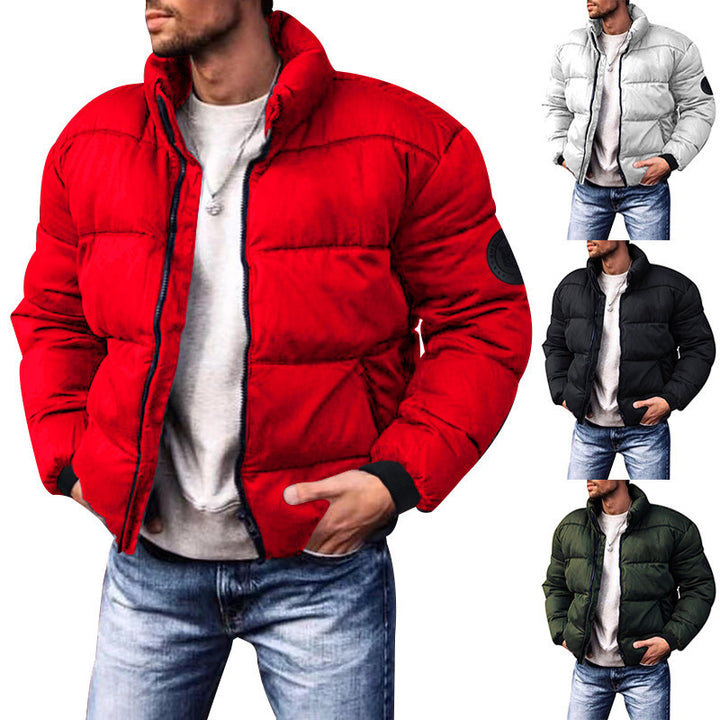 2023 Cross-border Men&#039;s Winter Cotton-padded Clothes, Winter Coats, Stand-up Collar Casual Cotton Clothes, Thickened Men&#039;s Cotton-padded Jackets Foreign Trade