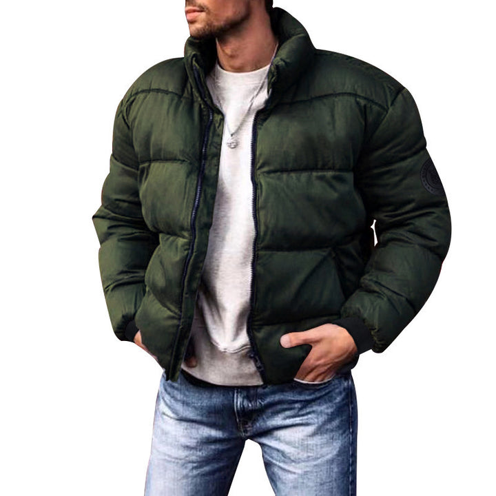 2023 Cross-border Men&#039;s Winter Cotton-padded Clothes, Winter Coats, Stand-up Collar Casual Cotton Clothes, Thickened Men&#039;s Cotton-padded Jackets Foreign Trade
