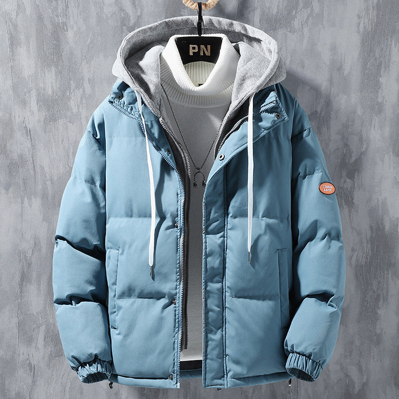 Cotton Clothing Men&#039;s Winter Clothing New Trendyy Handsome Windproof Cold-Resistant Warm Loose Large Size Hooded Cotton Clothing Men&#039;s Clothing