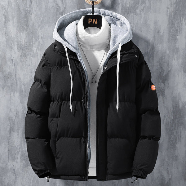 Cotton Clothing Men&#039;s Winter Clothing New Trendyy Handsome Windproof Cold-Resistant Warm Loose Large Size Hooded Cotton Clothing Men&#039;s Clothing